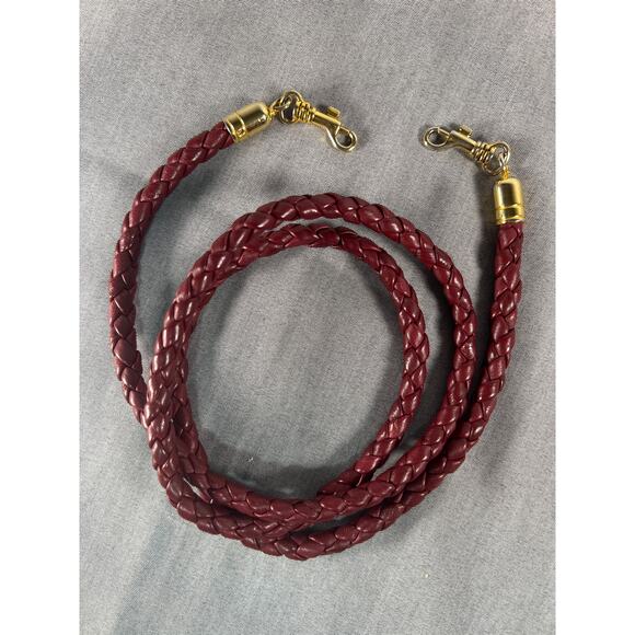 Talbots Gold Ball Kiss lock Closure Red Weave Clutch Crossbody Bag. - Picture 14 of 15